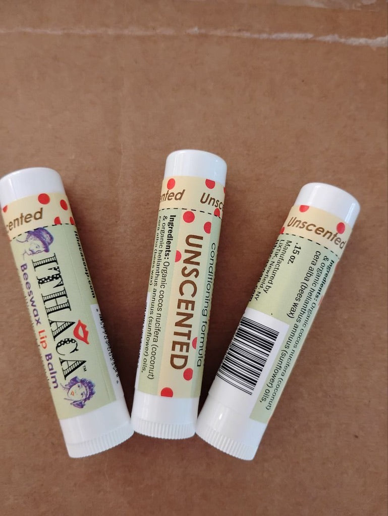 Ithaca Beeswax Lip Balm - buy 3 boxes of 18 tubes each box