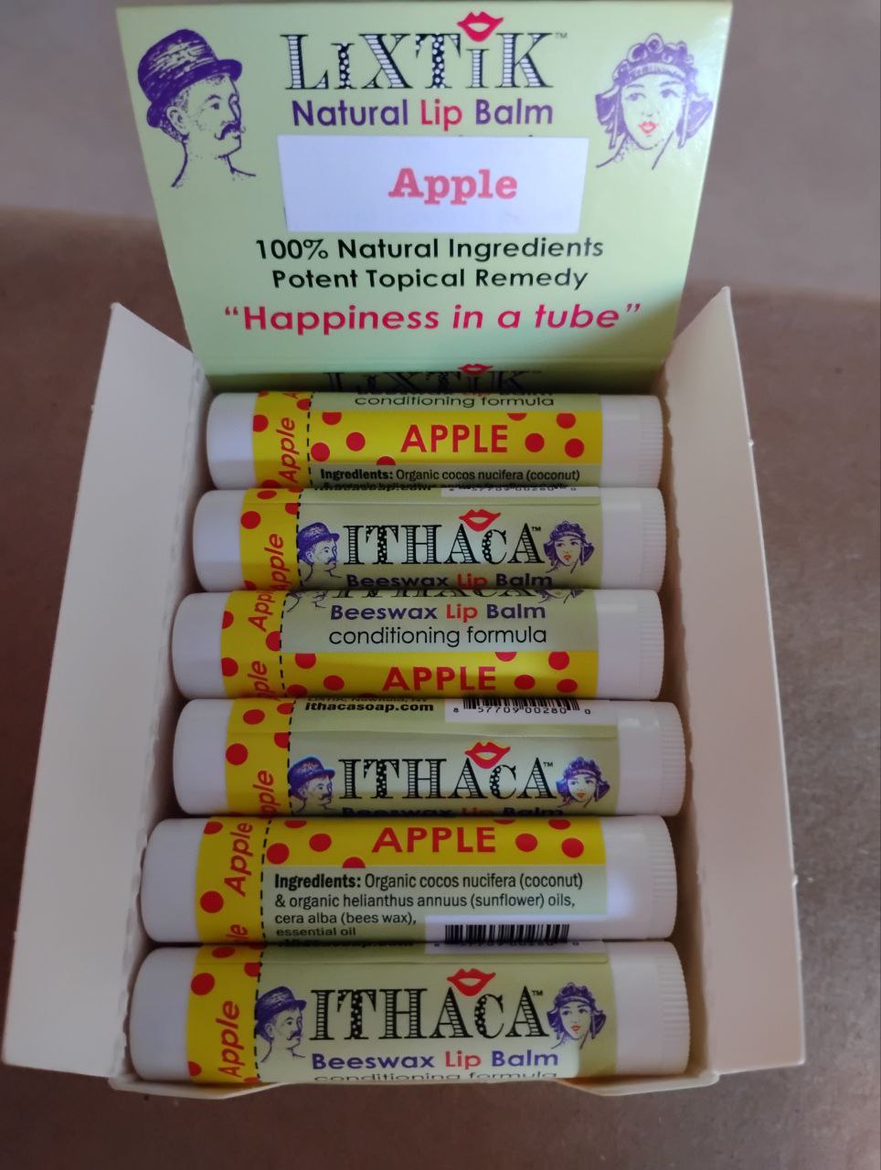 LiXTiK Beeswax Lip Balm box of 18